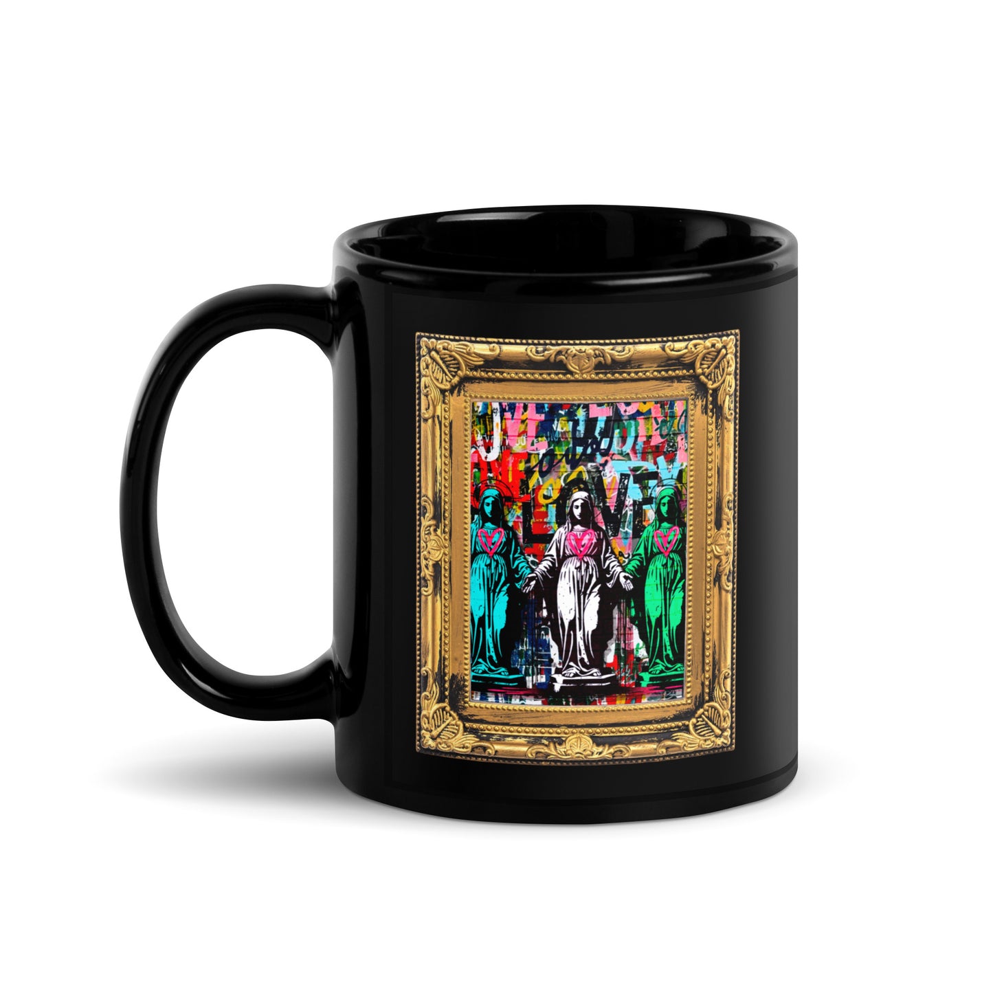 Full of Grace - Black Glossy Mug | Holy Mary | Love |