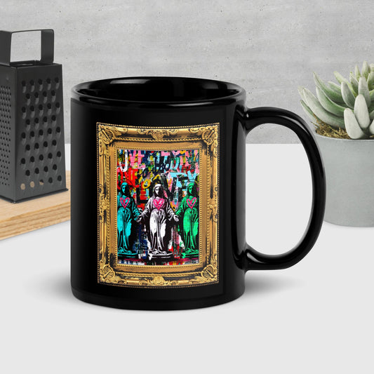 Full of Grace - Black Glossy Mug | Holy Mary | Love |