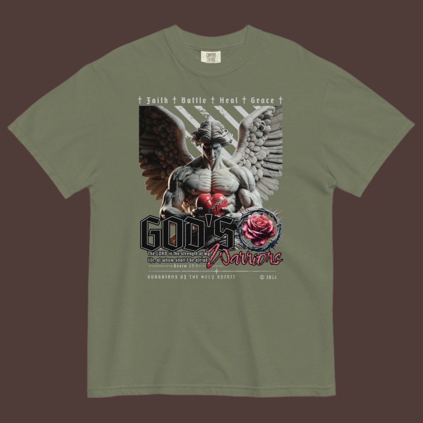 God's Warriors - Unisex Heavyweight T-shirt | Christian Streetwear, Christian Apparel