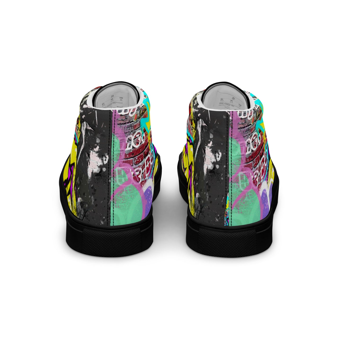 Jesus Graffiti High Top Canvas Sneakers - Women's