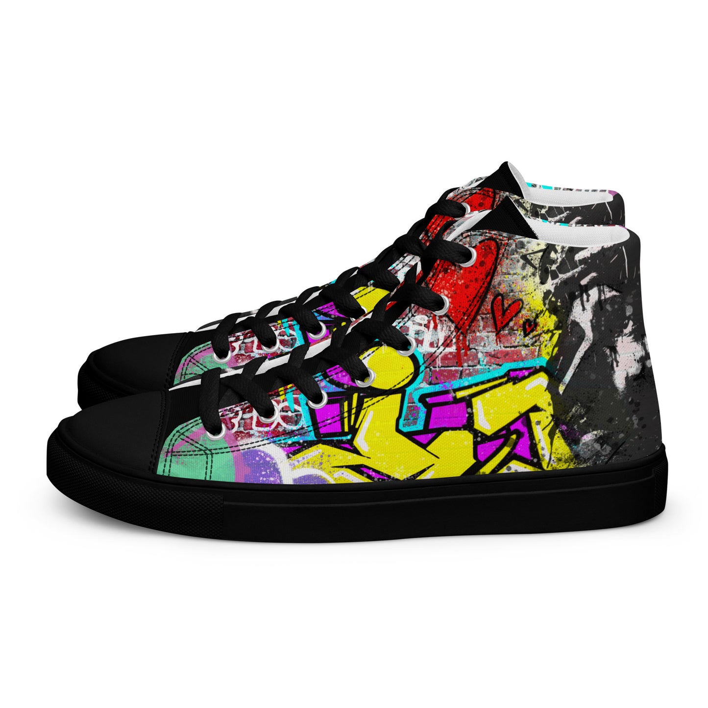 Jesus Graffiti High Top Canvas Sneakers - Women's