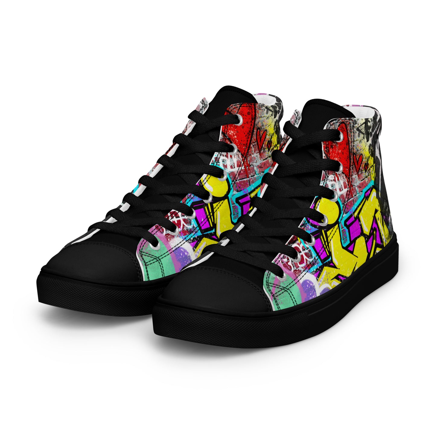 Jesus Graffiti High Top Canvas Sneakers - Women's