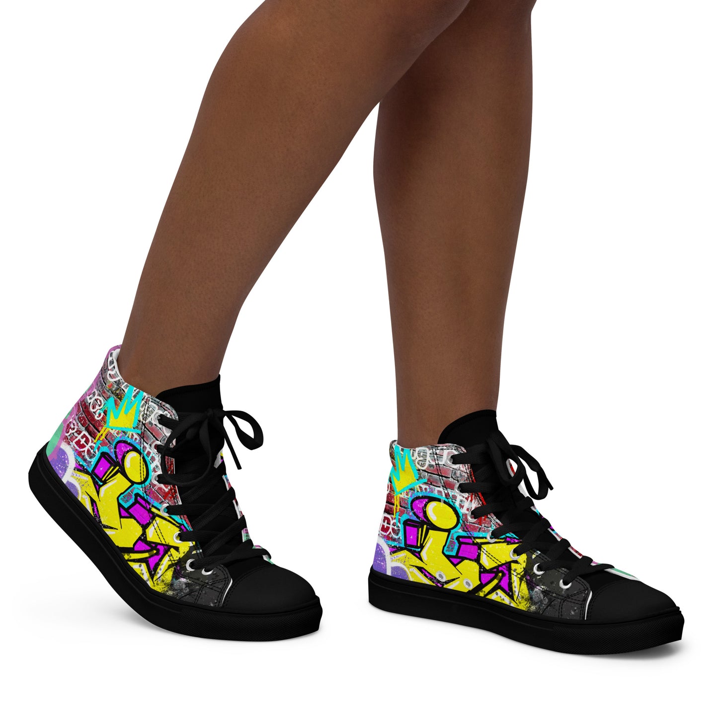 Jesus Graffiti High Top Canvas Sneakers - Women's