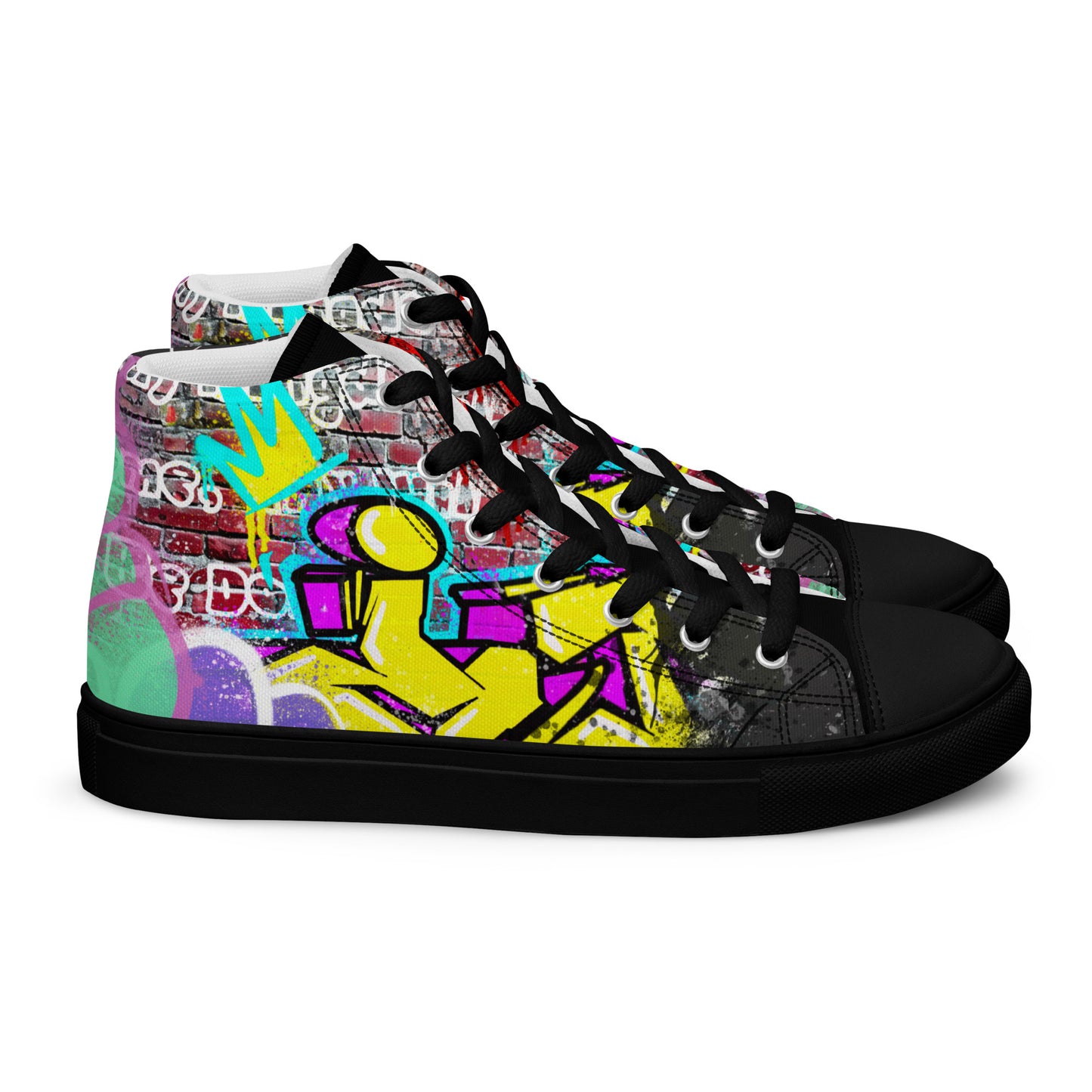 Jesus Graffiti High Top Canvas Sneakers - Women's