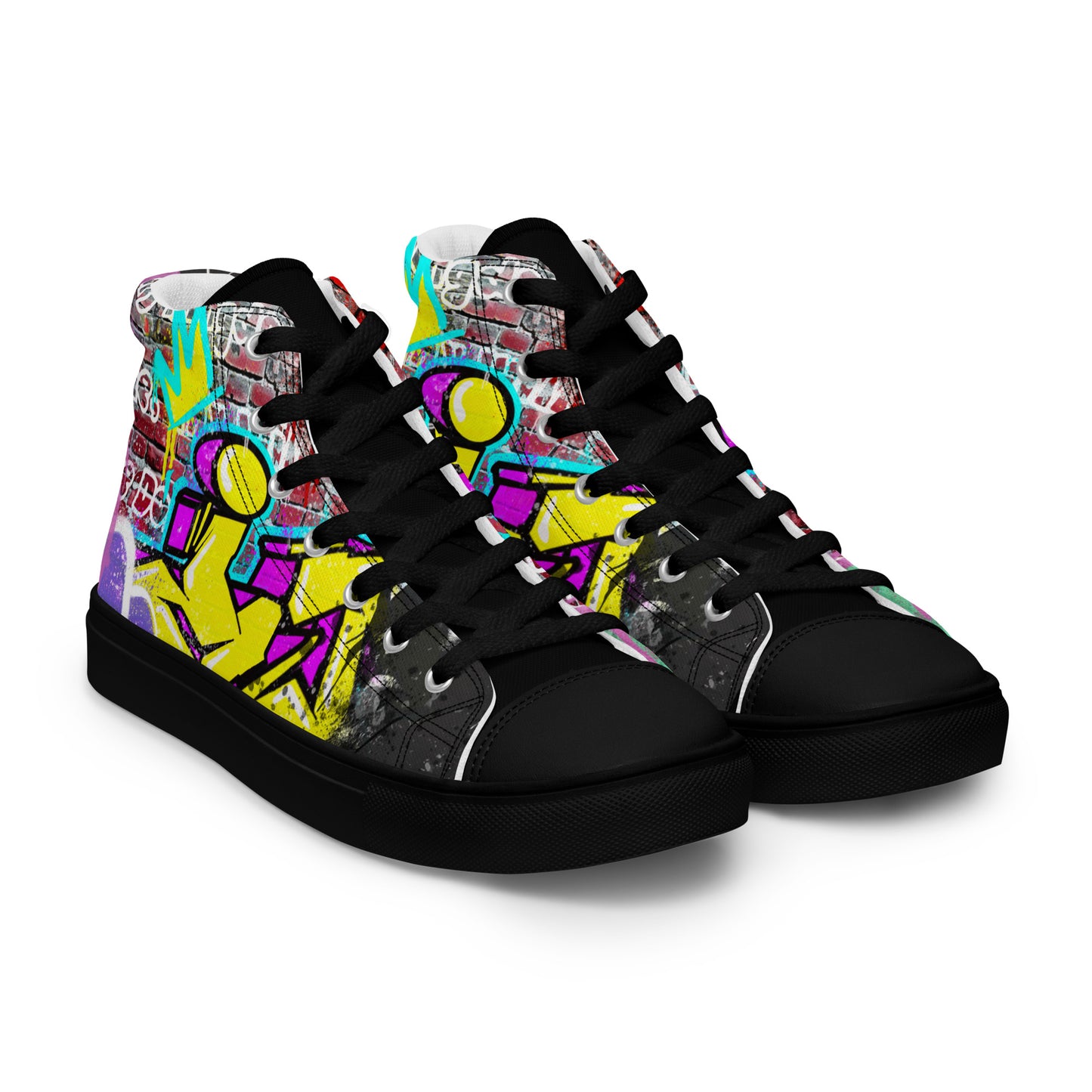 Jesus Graffiti High Top Canvas Sneakers - Women's