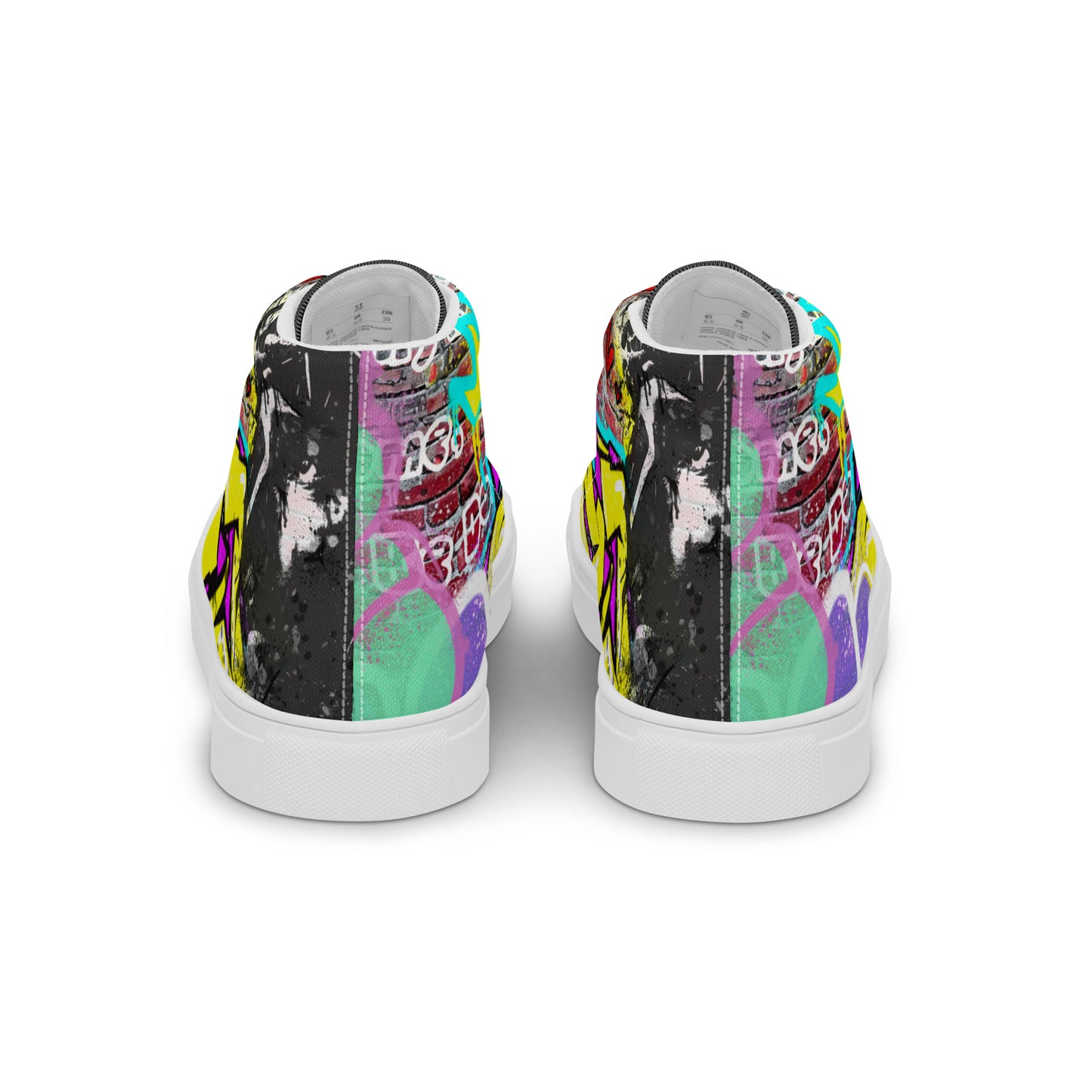 Jesus Graffiti High Top Canvas Sneakers - Women's