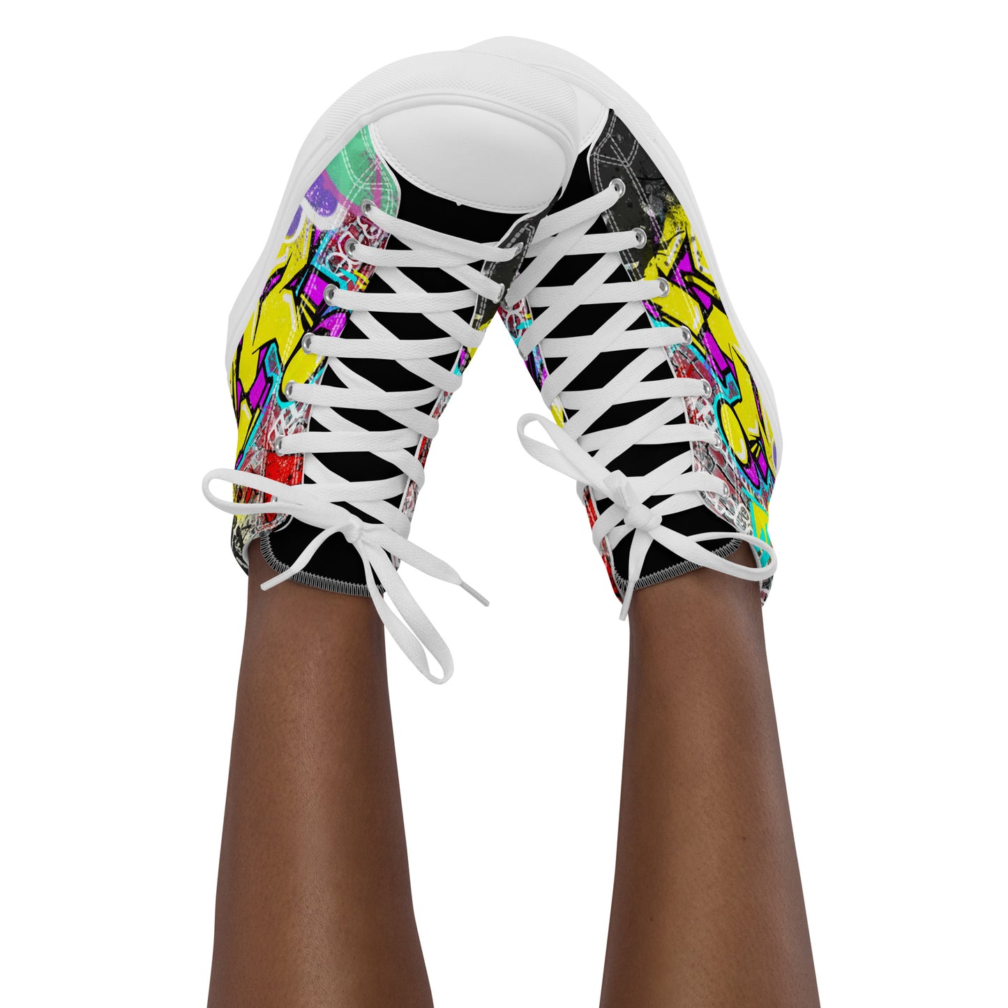 Jesus Graffiti High Top Canvas Sneakers - Women's