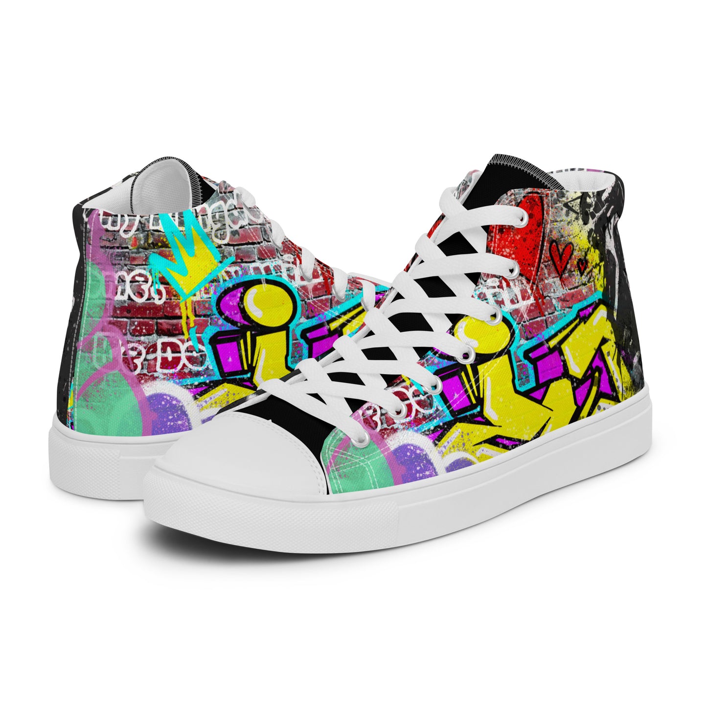 Jesus Graffiti High Top Canvas Sneakers - Women's