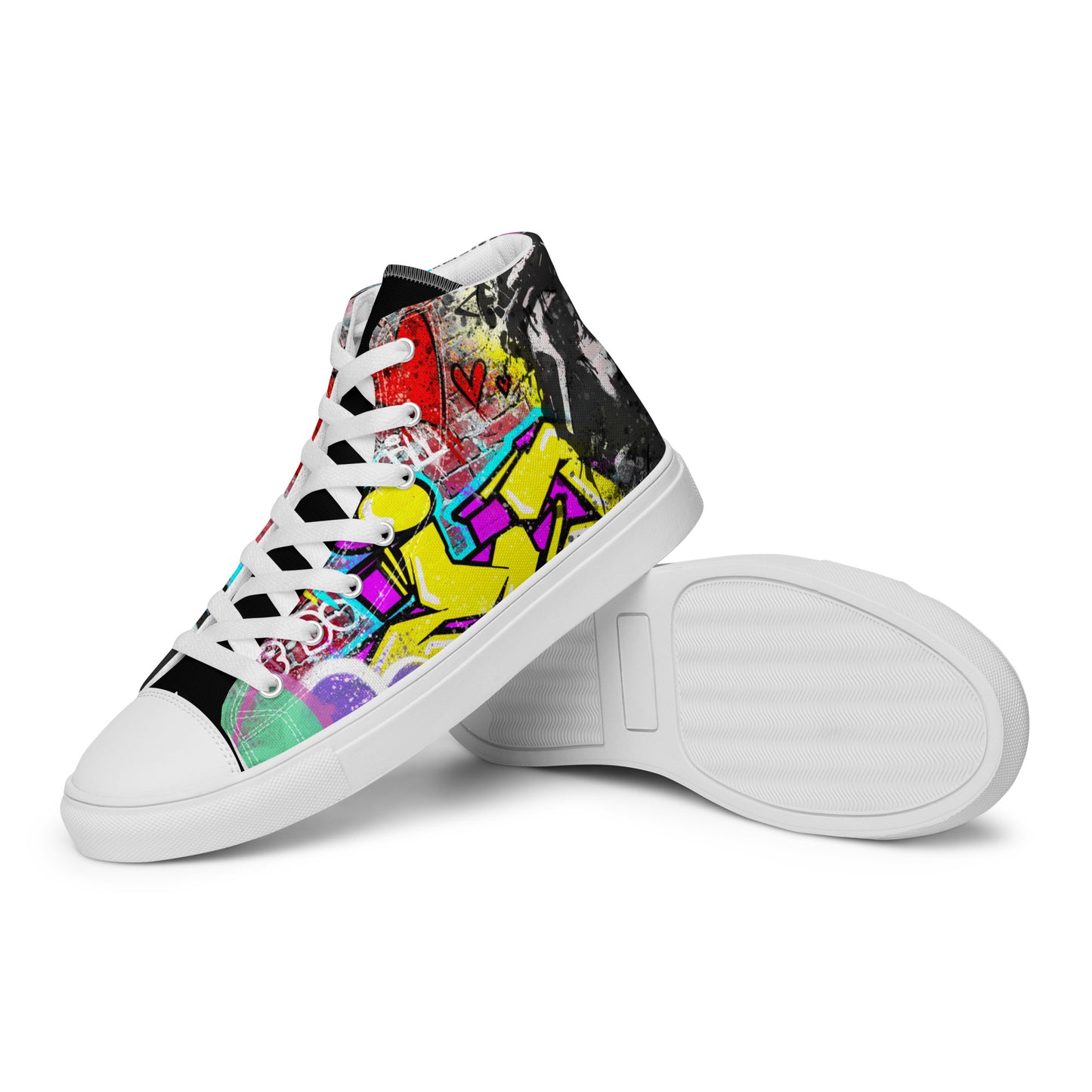 Jesus Graffiti High Top Canvas Sneakers - Women's