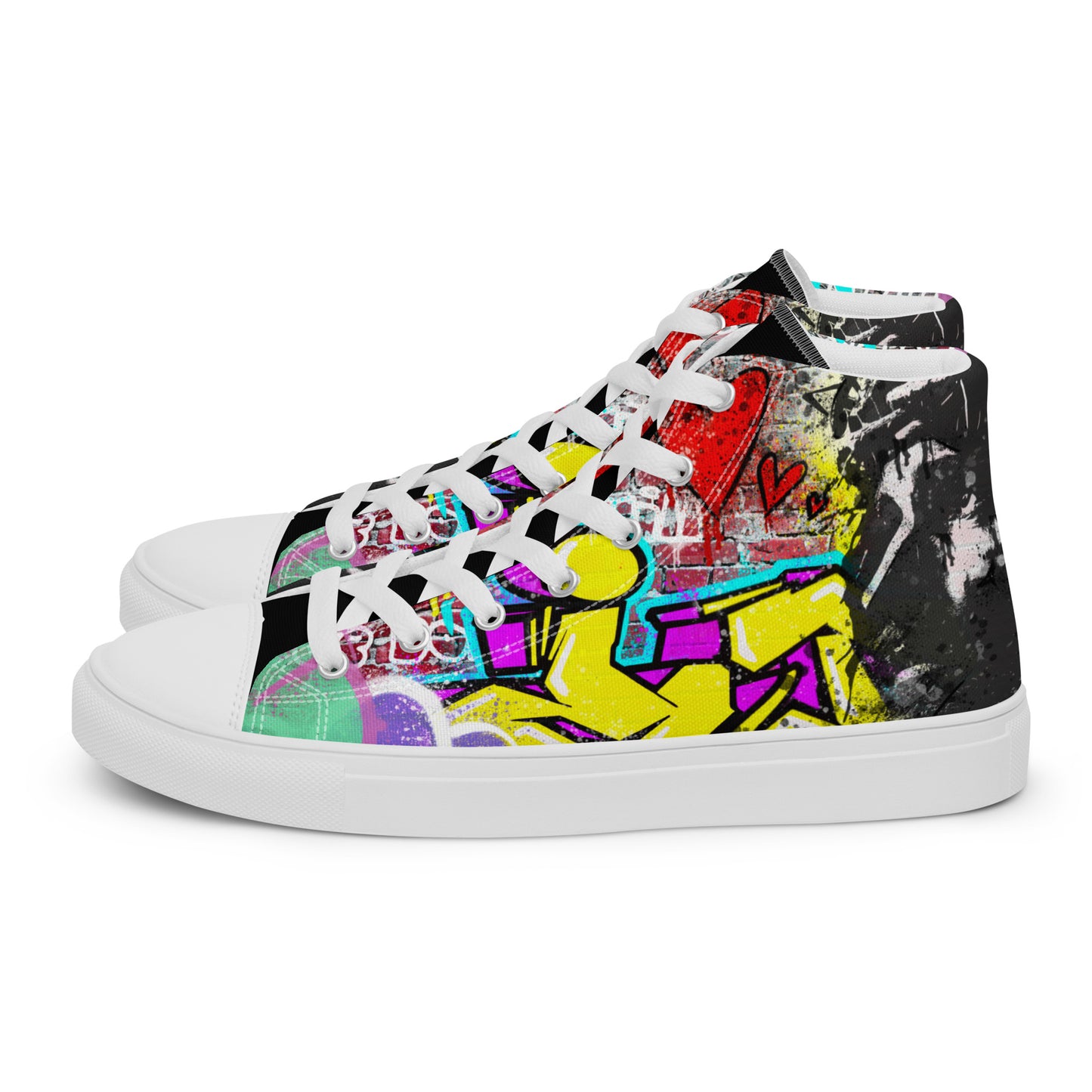 Jesus Graffiti High Top Canvas Sneakers - Women's