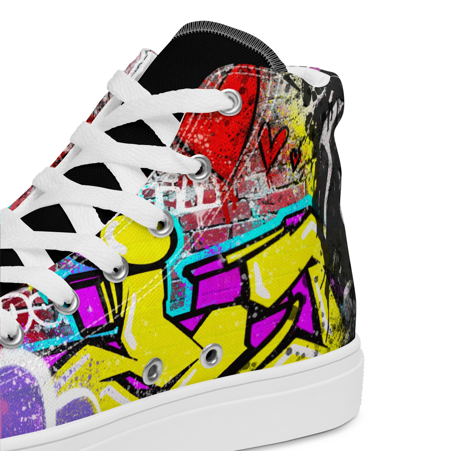 Jesus Graffiti High Top Canvas Sneakers - Women's