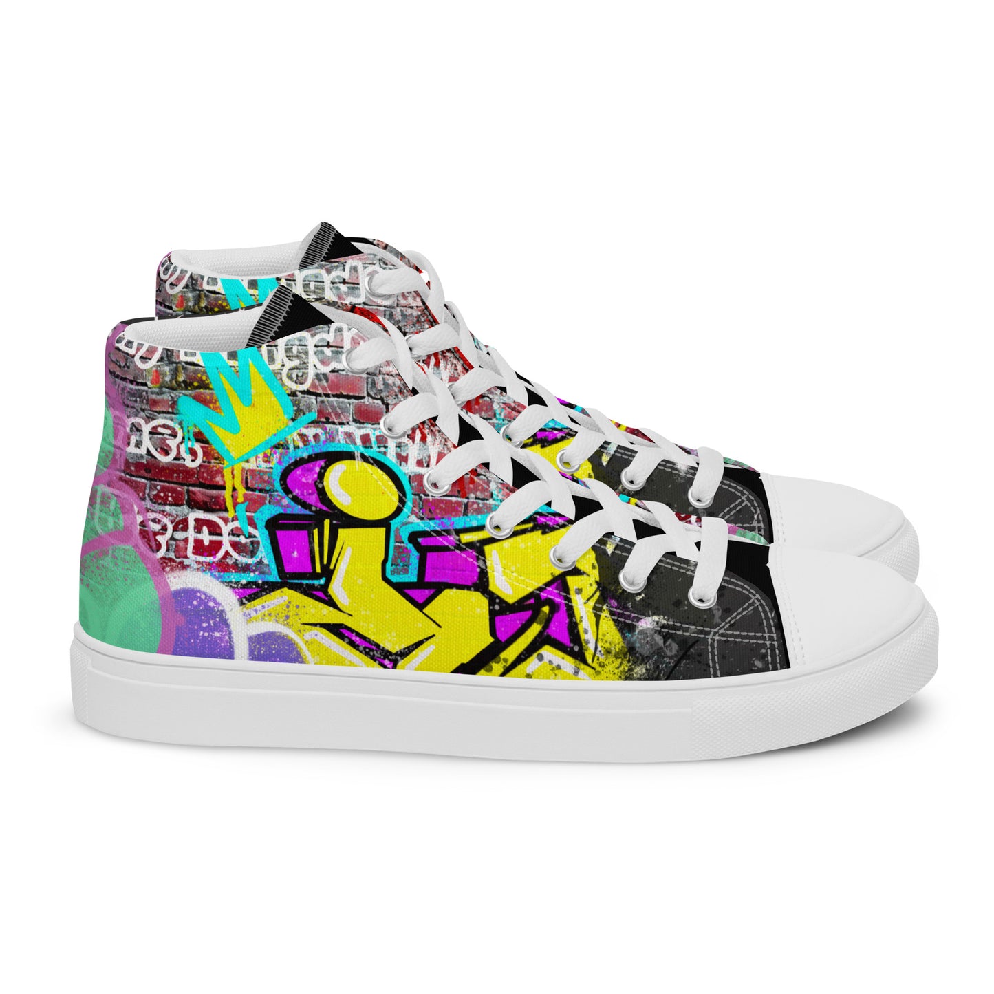 Jesus Graffiti High Top Canvas Sneakers - Women's