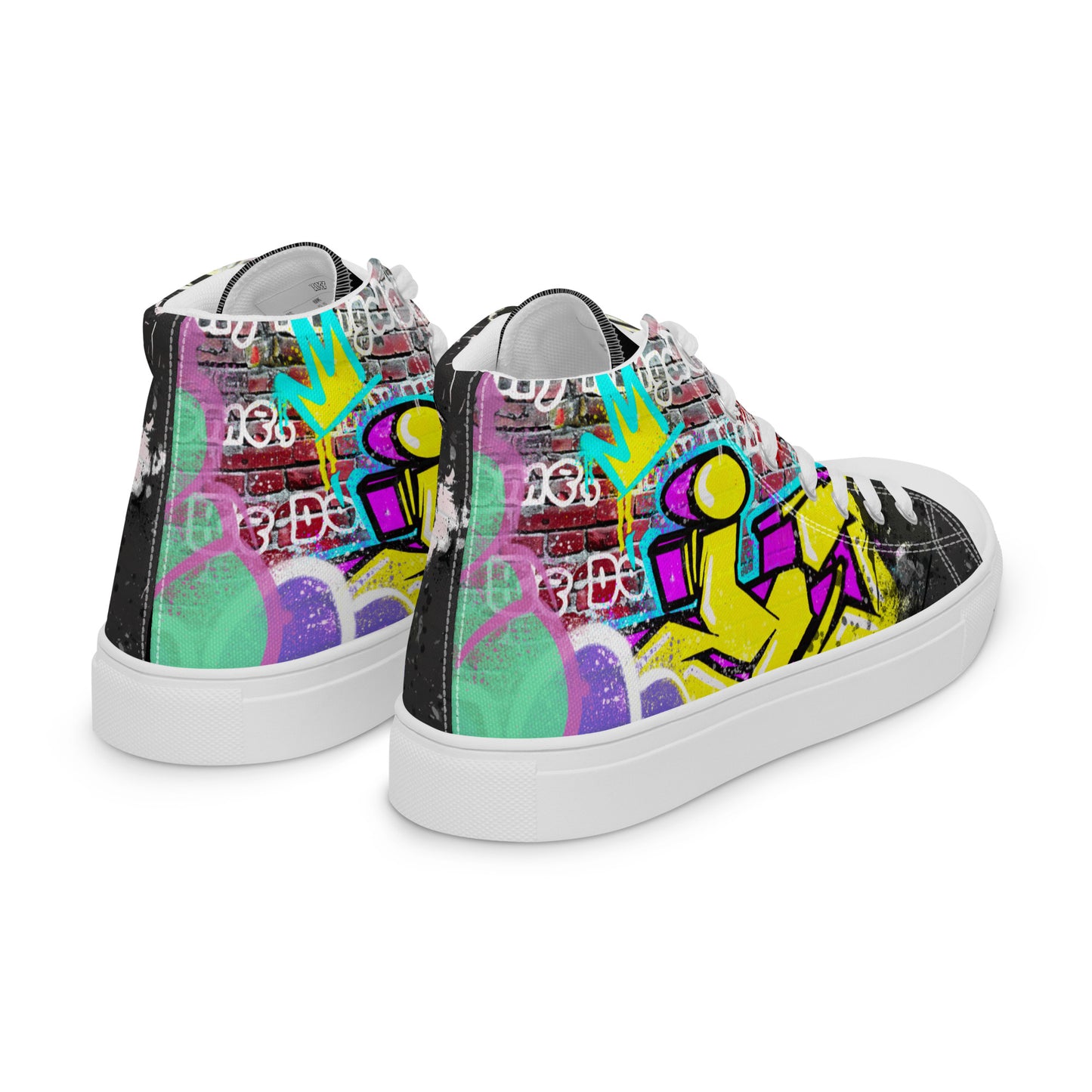 Jesus Graffiti High Top Canvas Sneakers - Women's