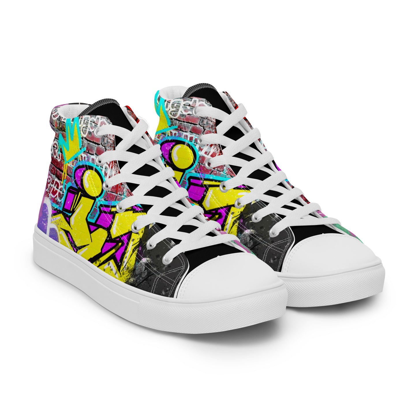 Jesus Graffiti High Top Canvas Sneakers - Women's